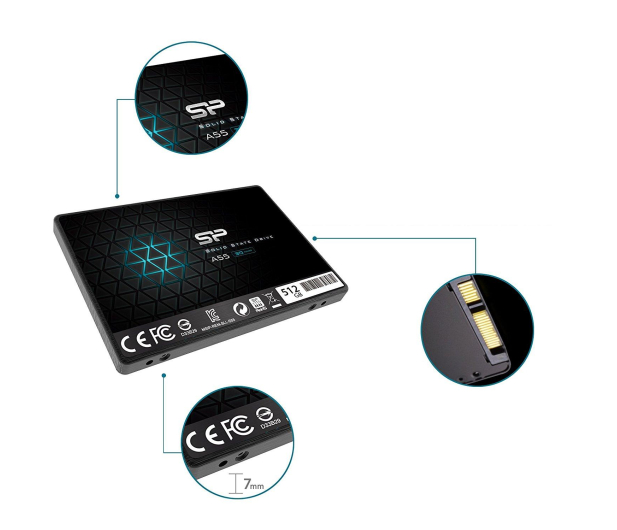 Silicon Power 512GB 2,5" SATA SSD A55 - 446346 - zdjęcie 5